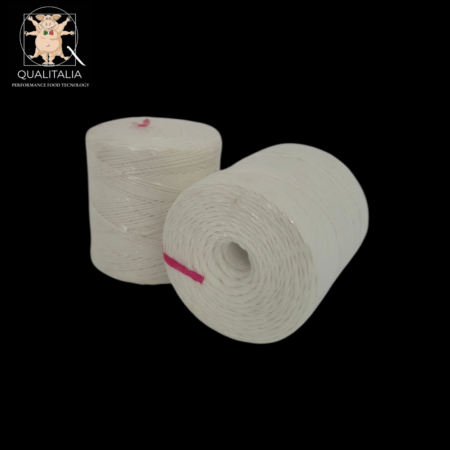 Spago per Legatrice poliestere cotoniero 2/6(6/8) 7X7 TR col. Bianco (Bobina da circa 200g.)
