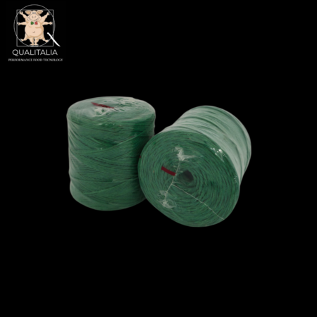 Spago per Legatrice poliestere cotoniero. 6/8 7X7 TR col. Verde (Bobina da circa 200g.)