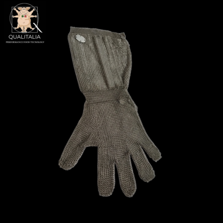 Guanto in acciaio inox manica 20cm mis.L